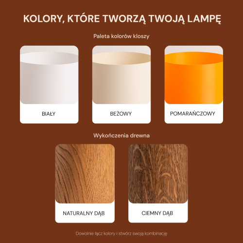 Kombinacja drewnianych lamp